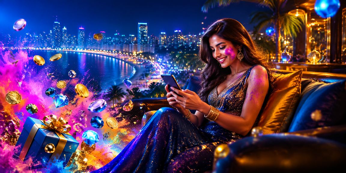 Mobile user playing Aviator game during Holi festival in Mumbai